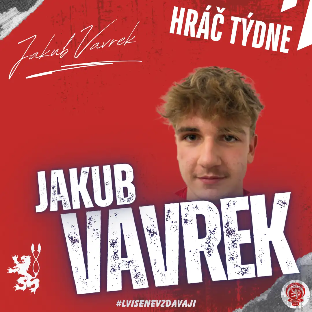 Hráčem týdne Jakub Vavrek